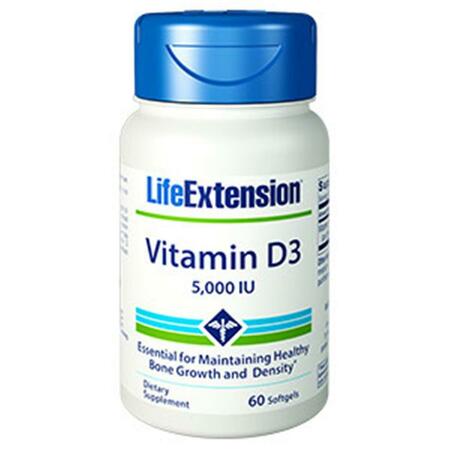 LIFE EXTENSION Vitamin D3 5000 IU- 60 Softgels 1713